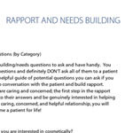 Rapport & Needs Building Guide