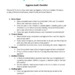 Hygiene Checklist (Rachel Wall)